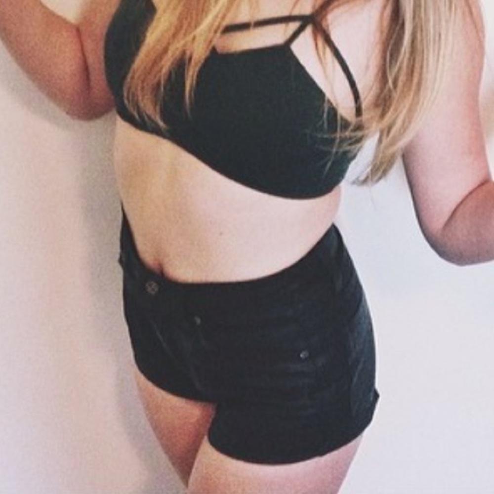 Carmar Black High Waisted Shorts